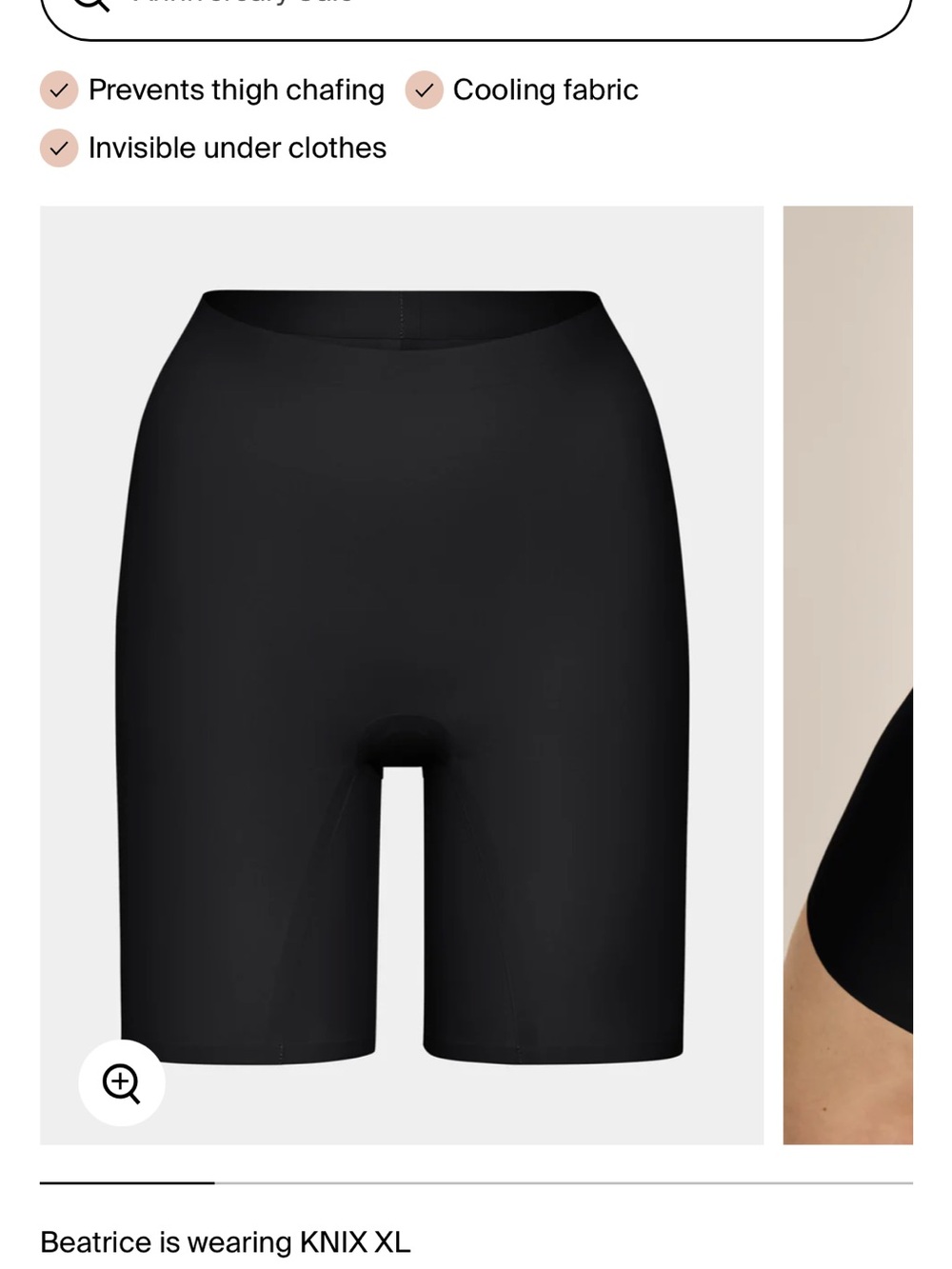 knix Black High-Rise Thigh Saver Bike Shorts M